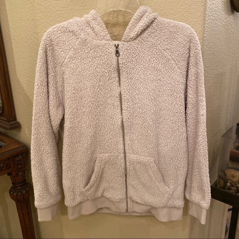 L.A. HEARTS Cream Fuzzy Hoodie Jacket Size Small